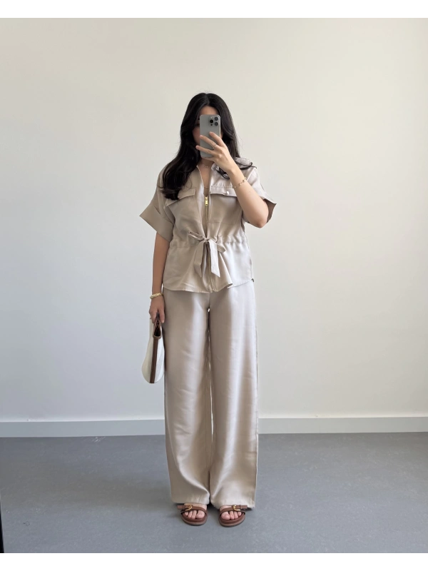 ANNA VİZON TENSEL GÖMLEK TAKIM