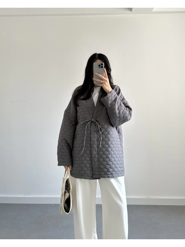 ANTRASİT KAPİTONE CEKET