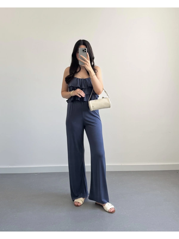 ANTRASİT MODAL BLUZ PANTOLON TAKIM