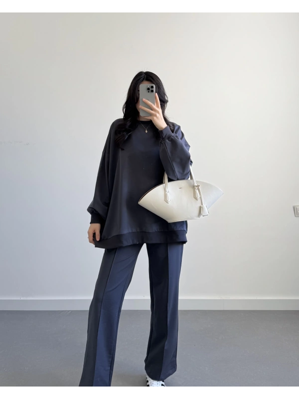 ANTRASİT OVERSİZE İKİ İPLİK TAKIM