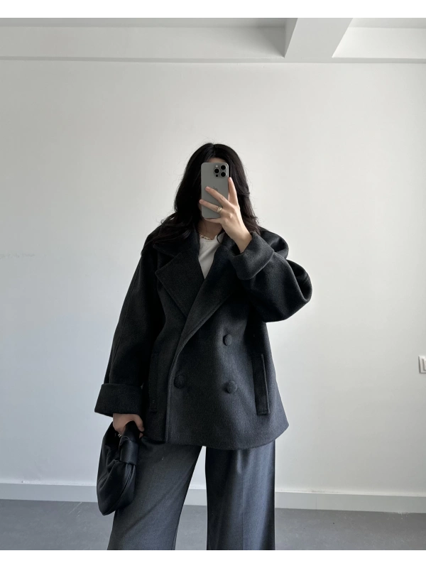 ANTRASİT PREMİUM KAŞE CEKET