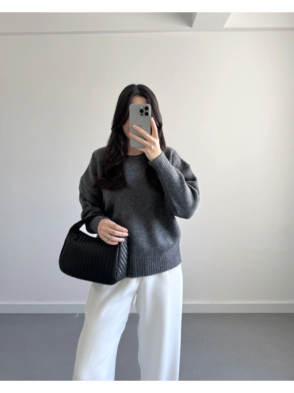 ANTRASİT REKLAN KUMAŞ KAZAK