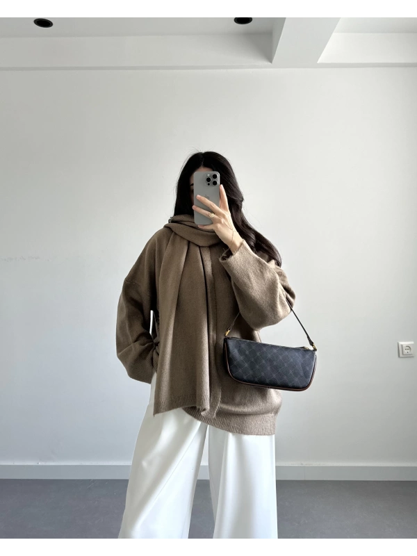 ATKILI VİZON PREMİUM KALİTE TRİKO KAZAK