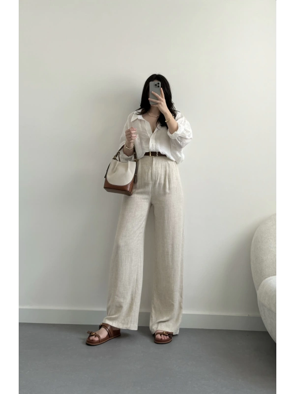 Bej ZR marka ham keten pantolon