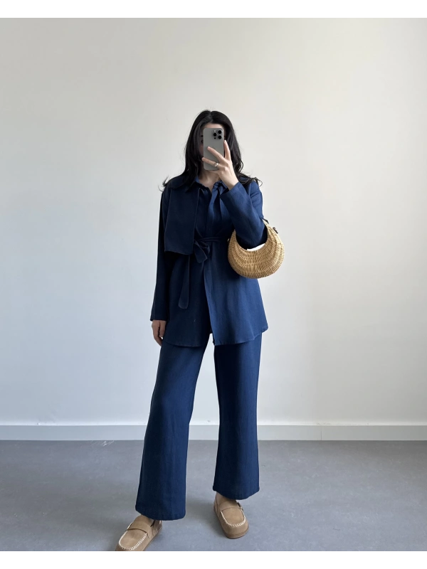 BELINDA LACİVERT İKİLİ TAKIM