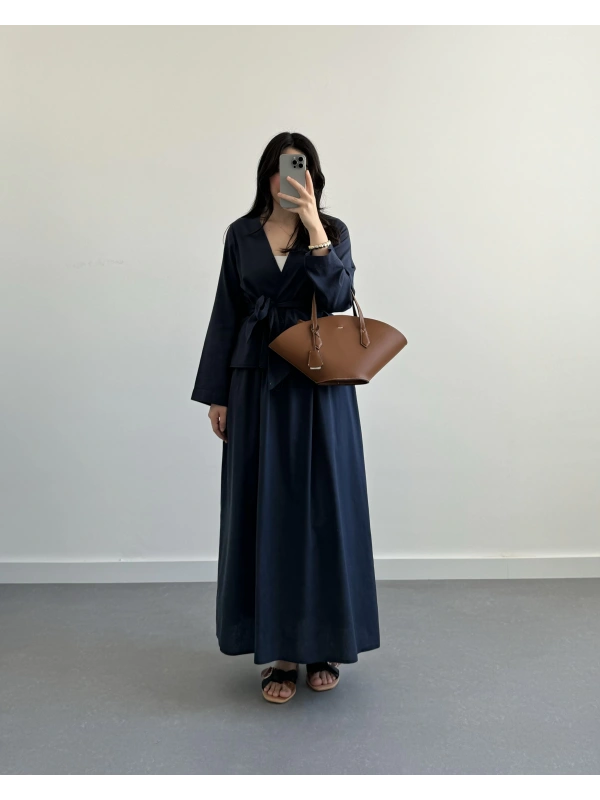 Blom Lacivert Kimono Etek Takım