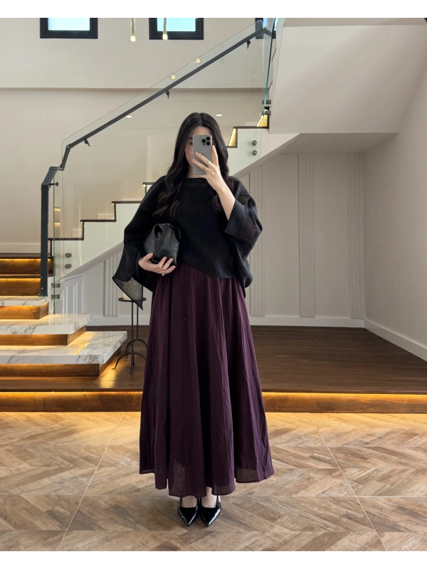 (KARGOLAMA 15 ŞUBAT ) BORDO CRUSH ETEK -253000