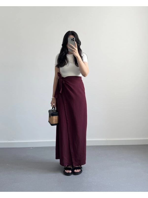 BORDO KETEN ANVELOP ETEK