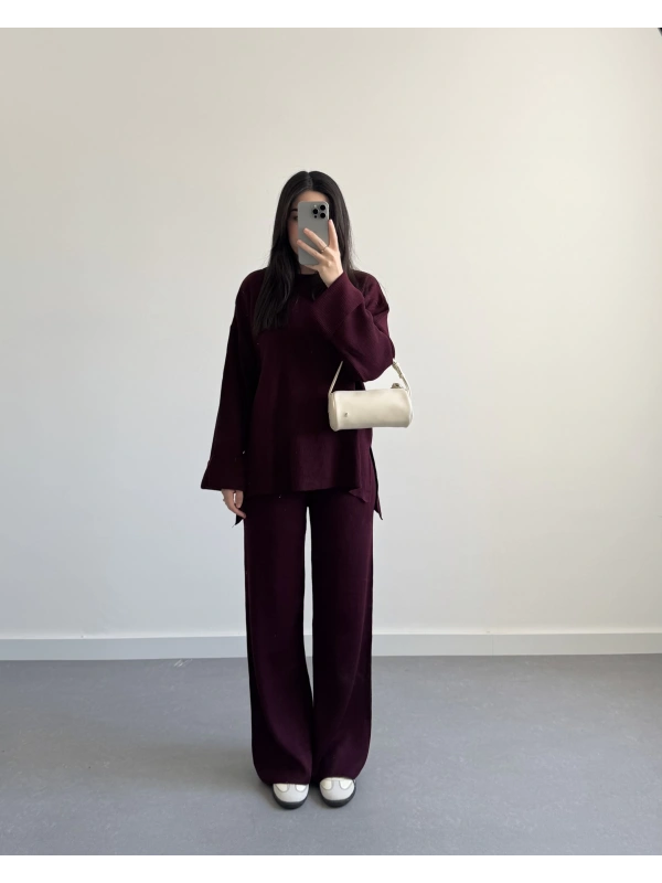 BORDO SELANİK KUMAŞ TRİKO TAKIM