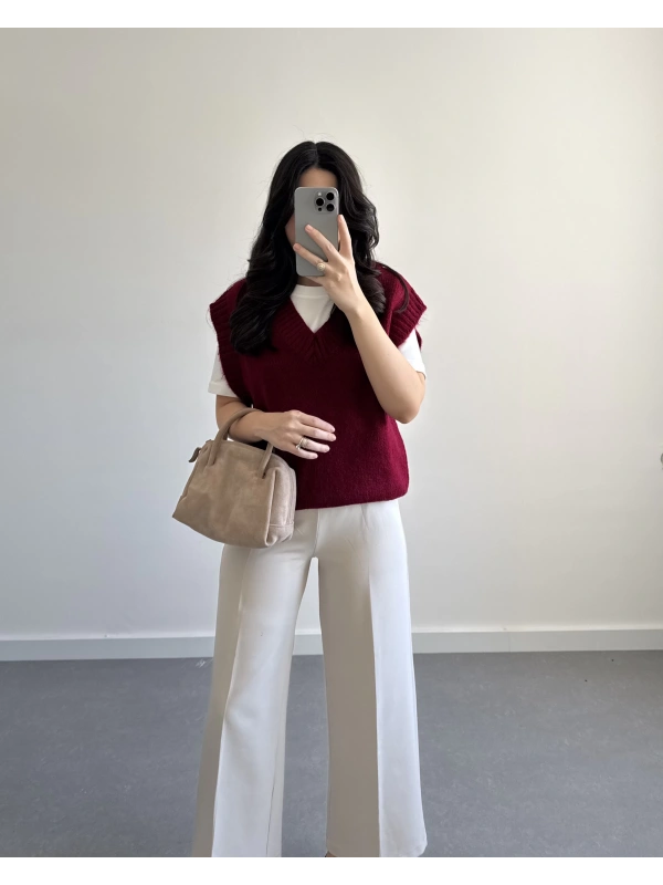 BORDO V YAKA SÜVETER