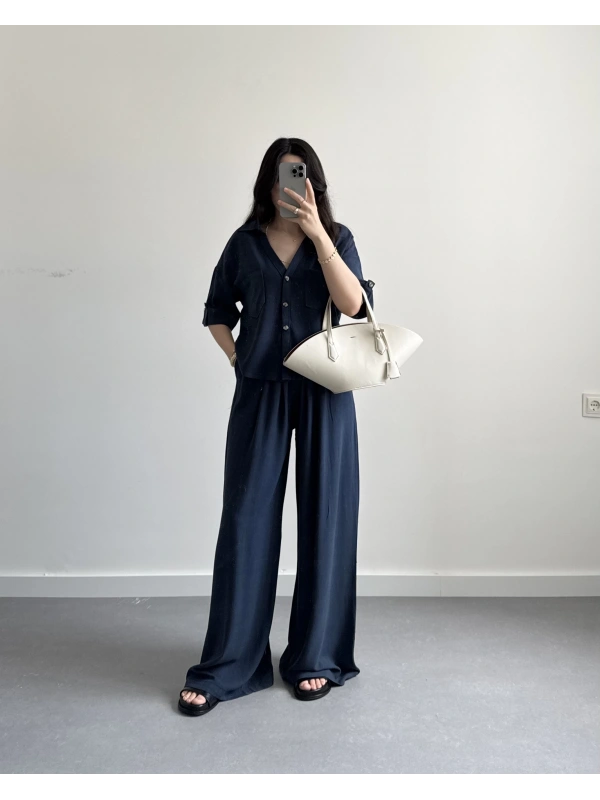 BREN KETEN GÖMLEK PANTOLON TAKIM LACİVERT