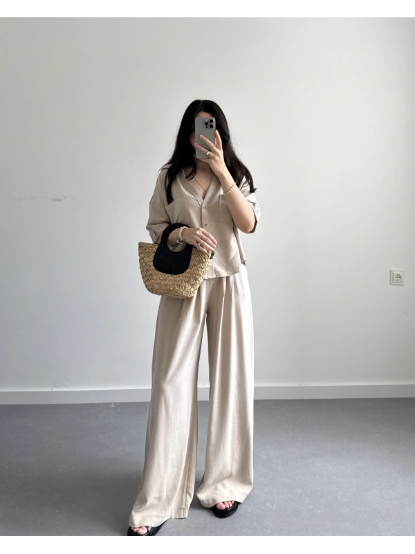 BREN KETEN GÖMLEK PANTOLON TAKIM TAŞ