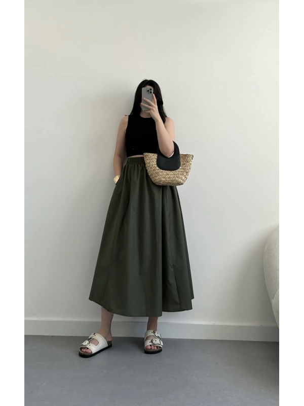 Carol haki Çan etek