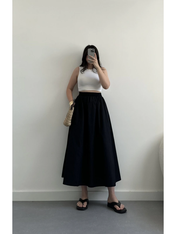 Carol siyah Çan etek