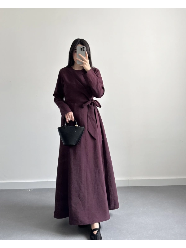 CUPRA BORDO KUŞAKLI ELBİSE