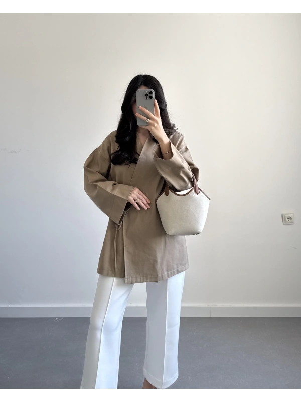 EMMA BEJ GABARDİN KİMONO