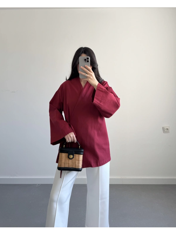 EMMA BORDO GABARDİN KİMONO