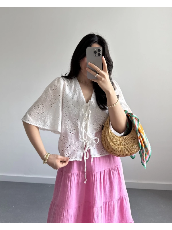 FAYE GENİŞ KOL FİSTO BLUZ