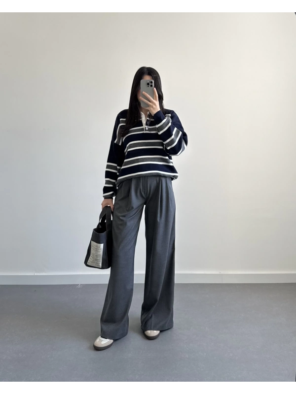 GRİ PALAZZO PANTOLON