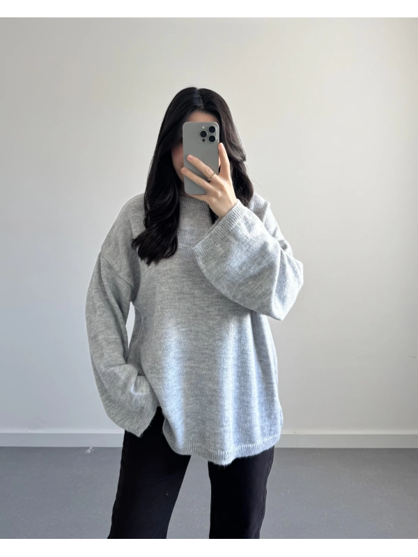 GRİ PİNTEREST KAZAK