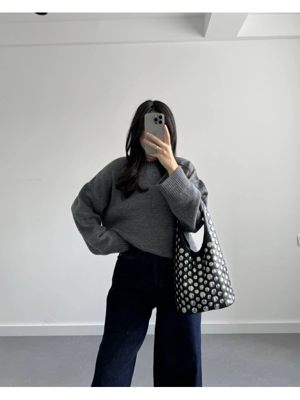 GRİ PREMİUM PINTEREST KAZAK