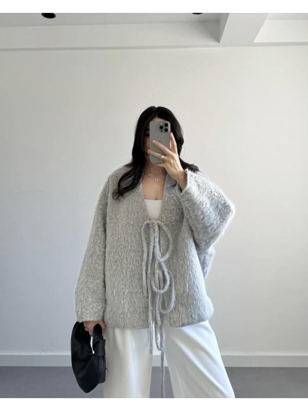 GRİ SAKALLI KAŞE TASARIM CEKET