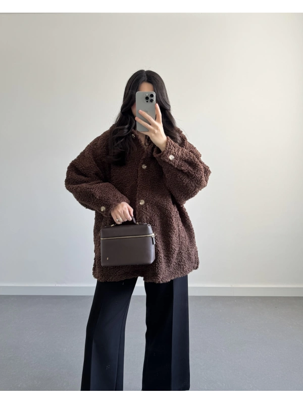 H&M PİNTEREST TEDDY MONT ACI KAHVE