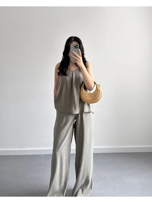 HAKİ KALIN ASKILI TENSEL İKİLİ TAKIM