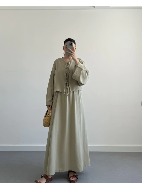 Haly Yağ Yeşil Etekli Pinterest Takım