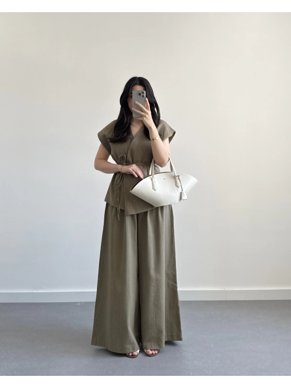 JESUS ÇAĞLA KETEN YELEK TAKIM