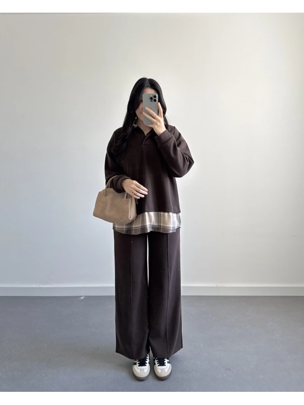 KAHVE GÖMLEKLİ SELANİK TAKIM