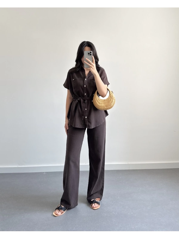 KAHVE MSD KETEN İKİLİ TAKIM