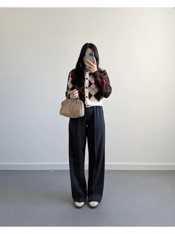 KAHVE ÖNÜ ÇİMALI PANTOLON