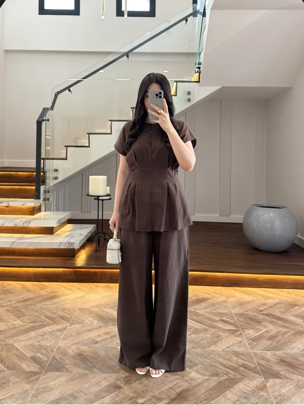 KAHVE PİLELİ YARASA KOL TAKIM-9066