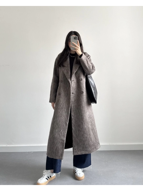 KAHVE PREMİUM SAKALLI KAŞE KABAN