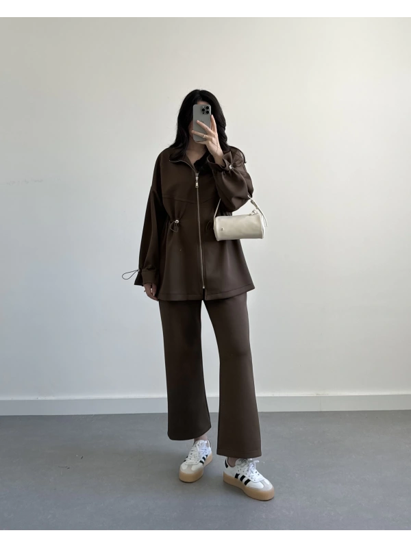 KAHVE SCUBA KUMAŞ TASARIM TAKIM