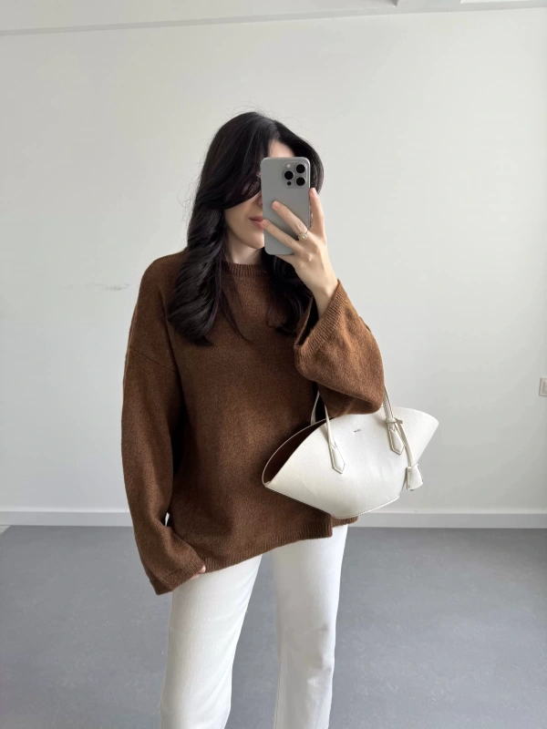 KAHVERENGİ PİNTEREST KAZAK