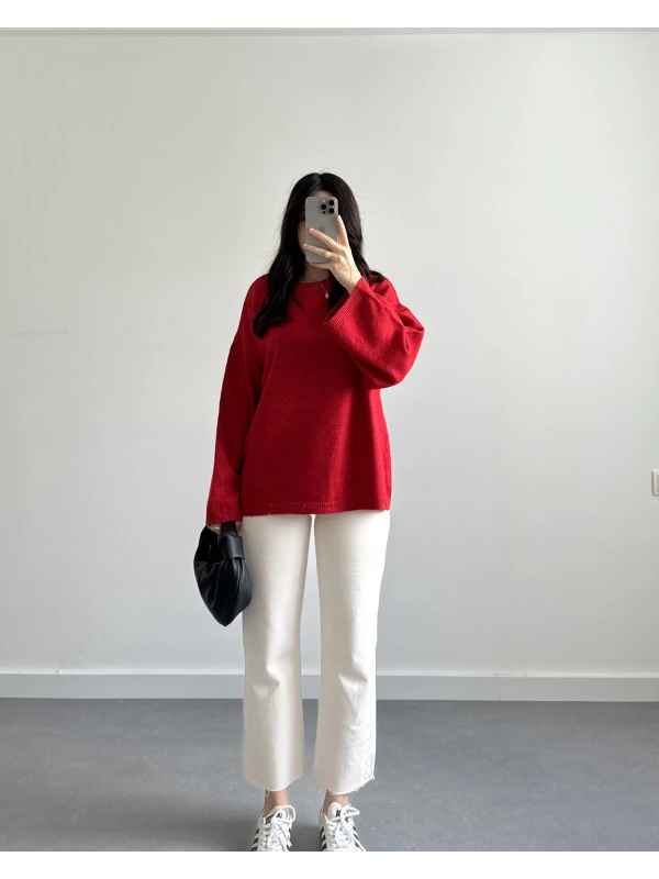 KIRMIZI PİNTEREST KAZAK