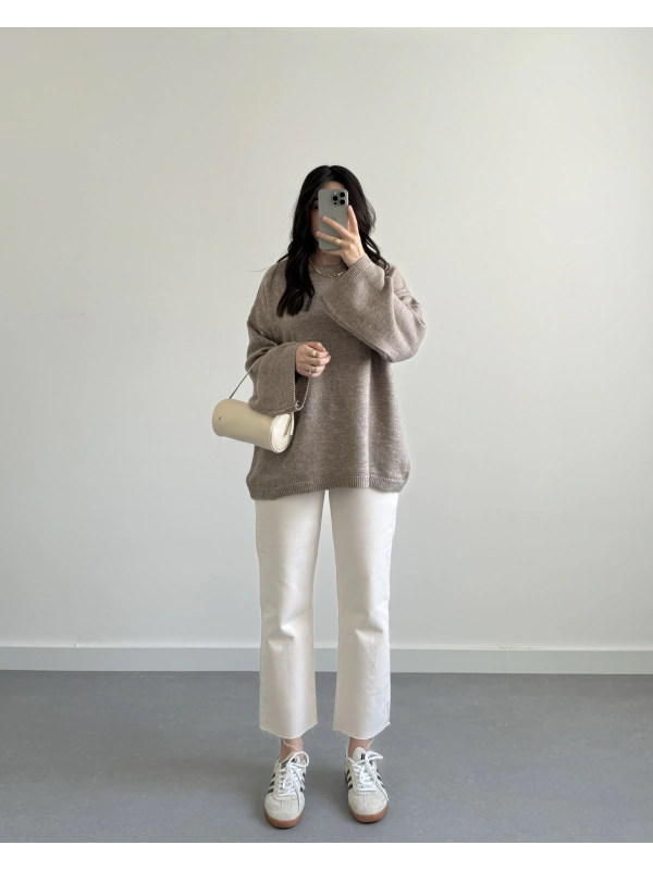 KOYU BEJ PİNTEREST KAZAK