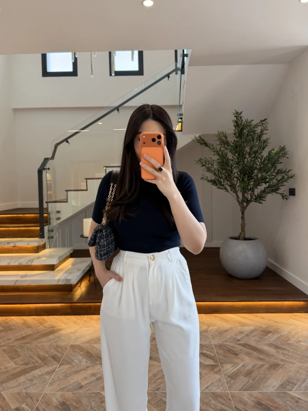 LACİVERT BUZY KISA KOL BODY - 1164