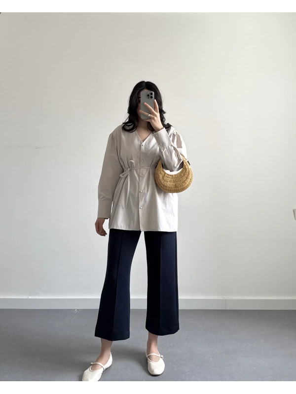 LACİVERT SCUBA KUMAŞ HAVUÇ PANTOLON