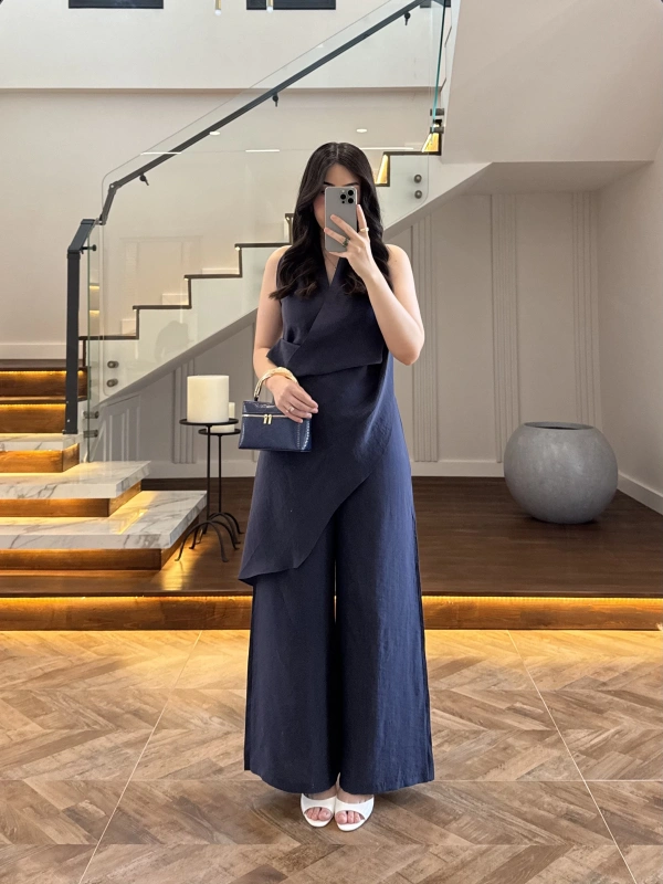 LACİVERT TASARIM TENSEL TULUM-26Y5369