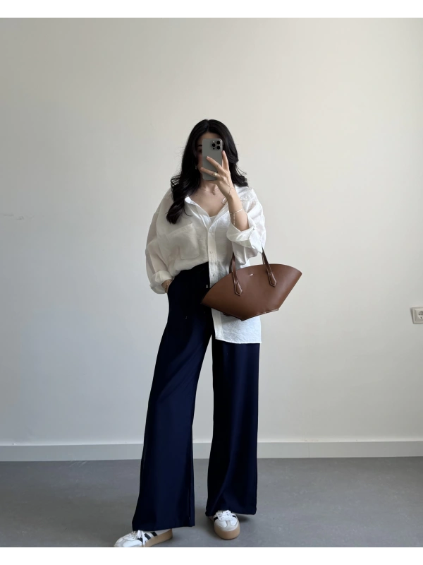 LACİVERT TENSEL PANTOLON