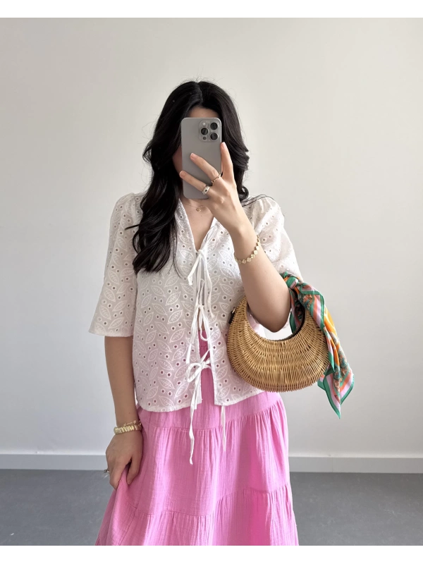 LAUREL ÖNÜ BAĞLAMALI FİSTO BLUZ