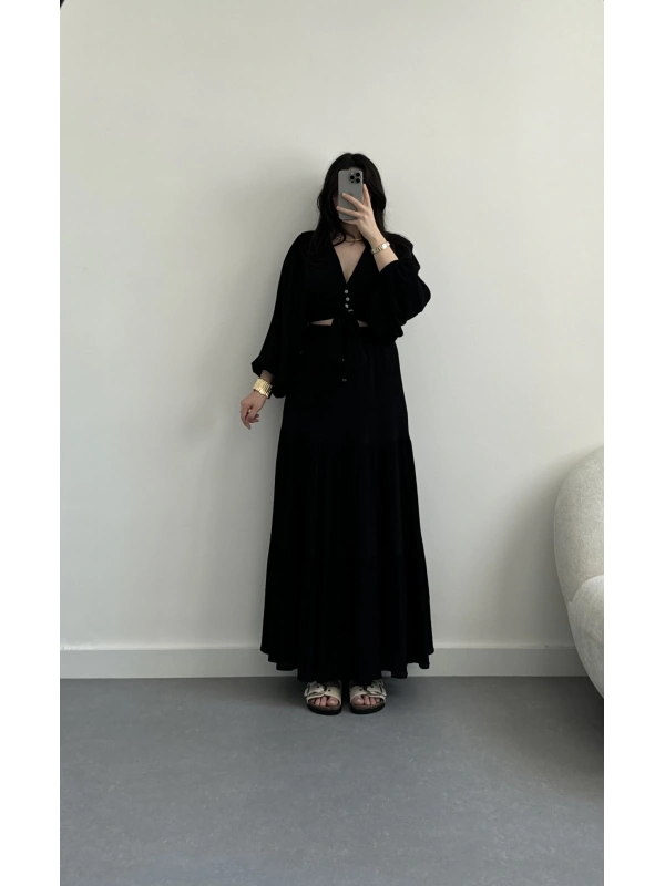 Liore siyah etek takım