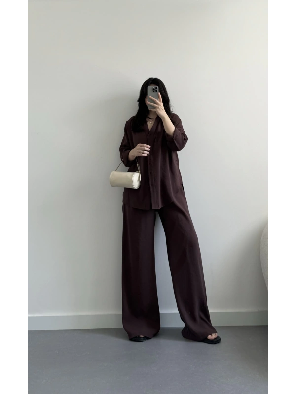 Lole kahverengi tensel kumaş takım