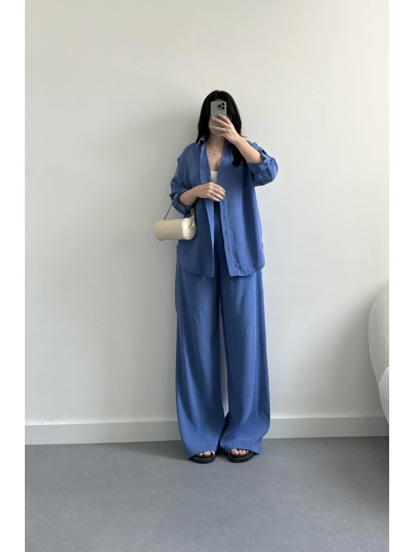 Lole mavi tensel kumaş takım