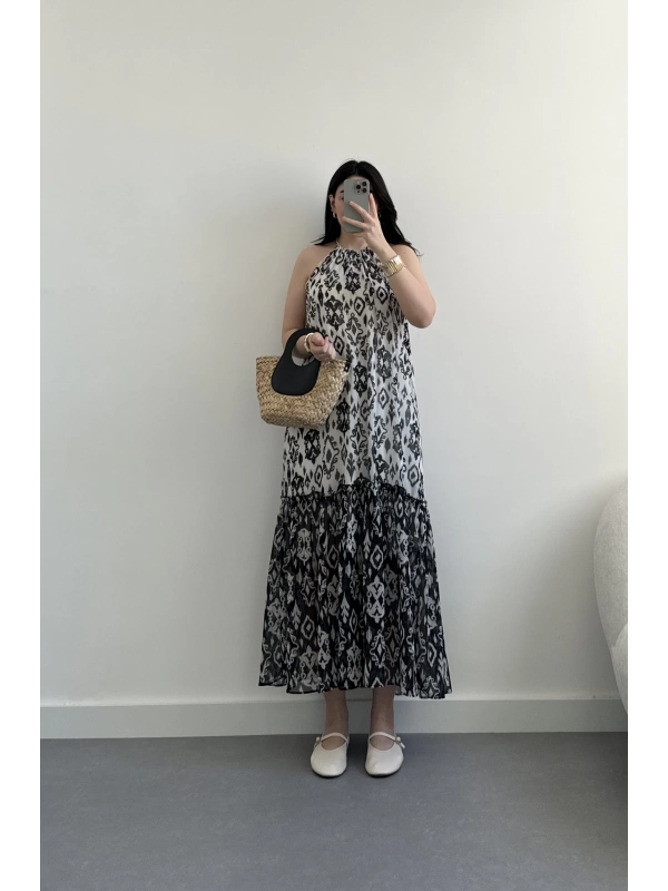 Lowel şifon astarlı elbise