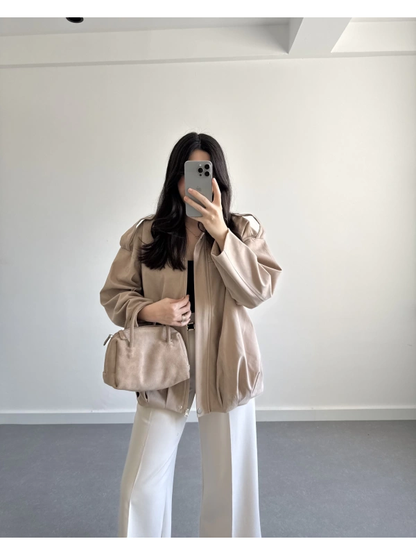 LUKE BEJ SÜET CEKET