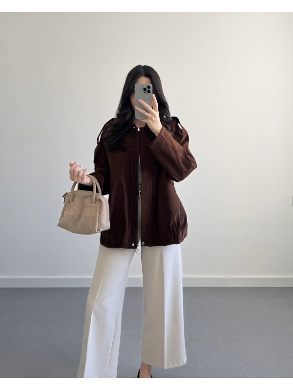 LUKE KAHVE SÜET CEKET